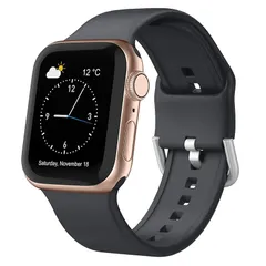 【新品】 [yoarmyt] コンパチブルapple watch バンド シリコン製 アップルウォッチ バンド 撥水加工 柔らかいSeries 7 6 SE 5 4...全機種対応 コンパチブル apple watchベルト（45/44/42mm，ダークグ 0