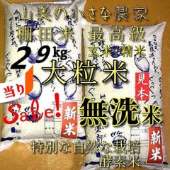 「殺虫剤：農薬不使用」大粒米　超好評　玄米２９キロ「無洗米に精米」 殺虫剤：農薬不使用」大粒米 超好評 玄米29キロ「無洗米に精米