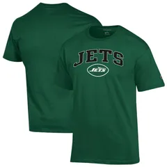 チャンピオン レディース トップス Tシャツ ロゴ Mens Champion Greenew York Jets Arch Over Logo TShirt Jet Green グリーン
