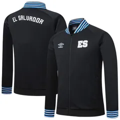 アンブロ レディース アウター ジャケット・ブルゾン MensUmbro Black El Salvador National Team Presentation Raglan FullZip Jacのサムネイル