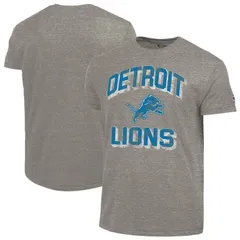 【送料無料】 チャンピオン レディース Tシャツ トップス Mens Champion Heather Charcoal Detroit Lions Ultimate TriBlend TShirt Lns Charco