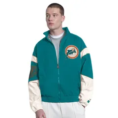 スターター レディース アウター ジャケット・ブルゾン フーデッドジャケット Menstarter Aqua Miami Dolphins The Gust FullZip Hooded Jacketのサムネイル