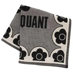 【新品】 【MARY QUANT】 マリークヮント 三重ガーゼハンカチ（34cm）ブラック&ホワイト デイジーヘム (ブラック) 婦人 レディース タオル ハンドタオル 約34cm 001153-0003-01