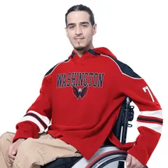 カール バンクス レディース トップス Tシャツ スウェット キャップ Mens GIII Sports by Carl Banks Red Washington Capitals Adaptive Wear Lord Stanley Hooded Long