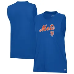 【送料無料】 チャンピオン レディース Tシャツ トップス Womens Champion Royal New York Mets Muscle Tank Top Met Blue