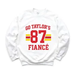 【送料無料】 Simply Sage Market レディース Tシャツ トップス Go Taylors Fiance 87 Womens Sweatshirt White