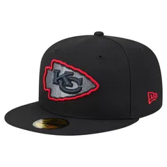 ニューエラ レディース アクセサリー 帽子 Mens New Era Blackansas City Chiefs Color Pop 59FIFTY Fitted Hat Chf Black ブラック