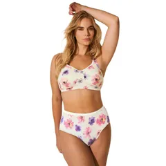 【送料無料】 アベニュー レディース ブラジャー アンダーウェア Avenue Womens Plus Size Soft Caress Bra White Multi Floral