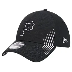 ニューエラ レディース アクセサリー 帽子 Mens New Era Black Pittsburgh Pirates Active Dash Mark 39THIRTY Flex Hat Pir Black ブラック