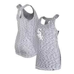 【送料無料】 ニューエラ レディース Tシャツ トップス Womens New Era Black Chicago White Sox Space Dye Keyhole Back Tank Top Sox Black