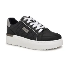 ナインウェスト レディース シューズ スニーカー プラットフォーム Nine West Cafee Womens Platform Sneakers Black Pewter ブラックのサムネイル