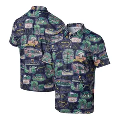 レインスプーナー レディース トップス Tシャツ ポロシャツ Mens Reyn Spooner Navy Michigan Wolverinescenic Polo Mic Navy ネイビーのサムネイル