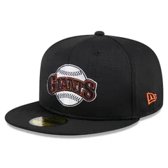 ニューエラ レディース アクセサリー 帽子 Mens New Era Black San Francisco Giants 2025 Batting Practice 59FIFTY Fitted Hat Gnt Black ブラック