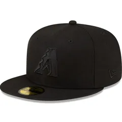 【送料無料】 ニューエラ レディース 帽子 アクセサリー Mens New Era Arizona Diamondbacks Black on Black 59FIFTY Fitted Hat Dbk Black