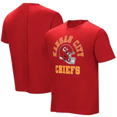 NFL レディース トップス Tシャツ NFL Mens Red Kansas City Chiefs Field Goal Assisted TShirt Chf Red レッドのサムネイル