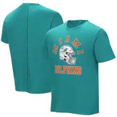 NFL レディース トップス Tシャツ NFL Mens Aqua Miami Dolphins Field Goal Assisted TShirt Dol Turq A アクアのサムネイル
