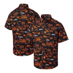 レインスプーナー レディース トップス Tシャツ プリント Mens Reyn Spooner Black Cincinnati Bengals ThrowbackekaiPrint ButtonUpのサムネイル