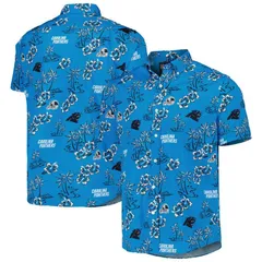 レインスプーナー レディース トップス Tシャツ Mens Reyn Spooner Blue Carolina Panthers Kekai ButtonUp Shirt Pth Blue ブルーのサムネイル