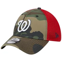 【送料無料】 ニューエラ レディース 帽子 アクセサリー Mens New Era Camo Washington Nationals Team Neo 39THIRTY Flex Hat Nat Green