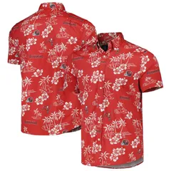 レインスプーナー レディース トップス Tシャツ Mens Reyn Spoonered Tampa Bay Buccaneers Kekai ButtonUp Shirt Buc Red レッドのサムネイル