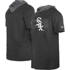 【送料無料】 ニューエラ レディース Tシャツ トップス Mens New Era Black Chicago White Sox Team Hoodie TShirt Sox Black