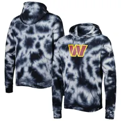【送料無料】 ニューエラ レディース Tシャツ トップス Mens New Era Black Washington Commanders Team TieDye Pullover Hoodie Wft Black