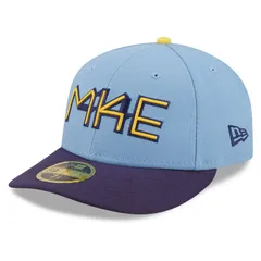 【送料無料】 ニューエラ レディース 帽子 アクセサリー Mens New Era Powder Blue Milwaukee Brewers 2022 City Connect Low Profile 59FIFTY Fitted Hat Brw Light