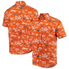 レインスプーナー レディース トップス Tシャツ ダウン Mens Reyn Spooner Orange Florida Gators Classic ButtonDown Shirt Fld Orのサムネイル