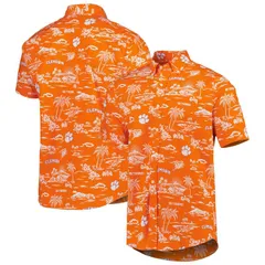 レインスプーナー レディース トップス Tシャツ ダウン Mens Reyn Spooner Orange Clemson Tigers Classic ButtonDown Shirt Clm Orのサムネイル