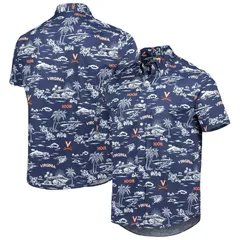 レインスプーナー レディース トップス Tシャツ ダウン Mens Reyn Spooner Navy Virginia Cavaliers Classic ButtonDown Shirt Uvaのサムネイル