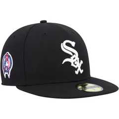 ニューエラ レディース アクセサリー 帽子 Mens New Era Black Chicago White Sox 911 Memorial Side Patch 59FIFTY Fitted Ha