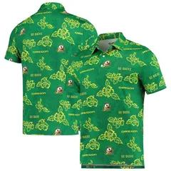 レインスプーナー レディース トップス Tシャツ ポロシャツ Mens Reyn Spooner Green Oregon Ducks Performance Polo Uoo Green グリーンのサムネイル