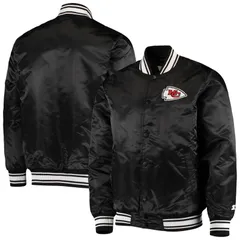 スターター レディース アウター ジャケット・ブルゾン サテン Menstarter Blackansas City Chiefs Lockeroom Satin Varsity FullSnap Jのサムネイル