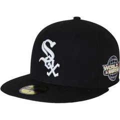 ニューエラ レディース アクセサリー 帽子 ウール Mens New Era Black Chicago White Sox 2005 World Series Wool 59FIFTY Fitted Hat Sox Black ブラック