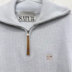 SATUR ボタンアップ セーラー ハーフニット