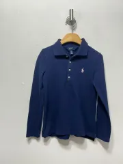 ポロ ラルフローレン ネイビー 長袖 カラーTシャツ 7T