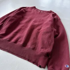 XL Champion Premium Reverse Weave Hoodie Burgundy Maroon Blank Boxy Fit