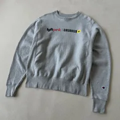 S Champion Reverse Weave Lyft Pink x Grubhub+ Corporate Promo Sweatshirt Grey