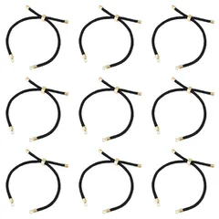 【新品】 UNICRAFTALE 10個 スライダーブレスレット ナイロンツイストコードブレスレット 22~23cm ブラックリンクブレスレット メタルファインディング付き 調節可能なブレスレットチェーン ジュエリー製作チェーン DIYブレスレット製作用  0