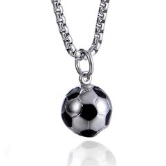 サッカーボール ネックレス シルバー カラー チェーン 60cm ワールド 