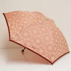 折りたたみ傘 DAKS ダックス USED美品 ロゴ ジャガード ピンク系 レディース 55cm FA9456のサムネイル