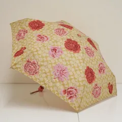 折りたたみ傘 COACH コーチ USED美品 シグネチャー ベージュ フラワー ブランド 50cm FA9461
