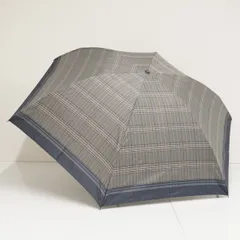 折りたたみ傘 TRU TRUSSARDI STILE トゥルー トラサルディ スティーレ USED美品 グレー系 チェック 60cm FA9482