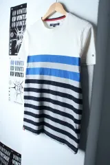 (XS-S) トミーヒルフィガー 半袖 Tシャツ ストライプ COLORミックス-180E8