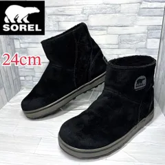 SOREL ソレル ムートンブーツ GLACY SHORT ブラック 24cm