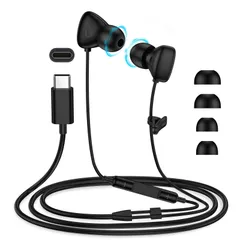 新品 【2025新版】イヤホン 有線 タイプC 有線ヘッドセットマイク内蔵 有線HiFi 騒音低減 クリア通話 リモコン付き 快適な装着感 type-c 人間工学 通話対応 音量調整 遅延なし 重低音 小型・軽量 防水 usb c iPhone/Android