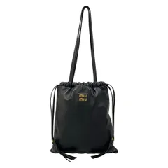 miumiu(ミュウミュウ) ショルダーバッグ ジョワ 5BG303 黒 巾着型 レザー