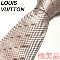 極美品✨LOUIS VUITTON ネクタイ LVロゴダミエ ピンク ヴィトン - メルカリ