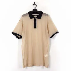 ドレスドアンドレスド DRESSEDUNDRESSED シャツ シースルーシャツ トップス ポロシャツ 半袖 メッシュ M 2 ベージュ 黒 ブラック DUW18112のサムネイル