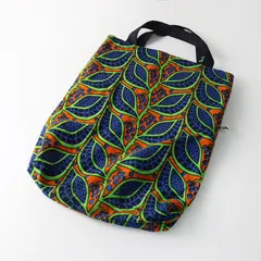 ビンドゥー BINDU リーフ柄トートバッグ オレンジ┃TOTEBAG スクエア 手提げ【2400014910162】のサムネイル